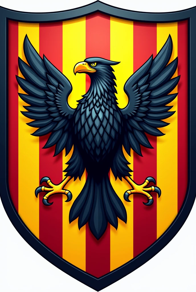 A football shield with an eagle and the colours of Catalonia