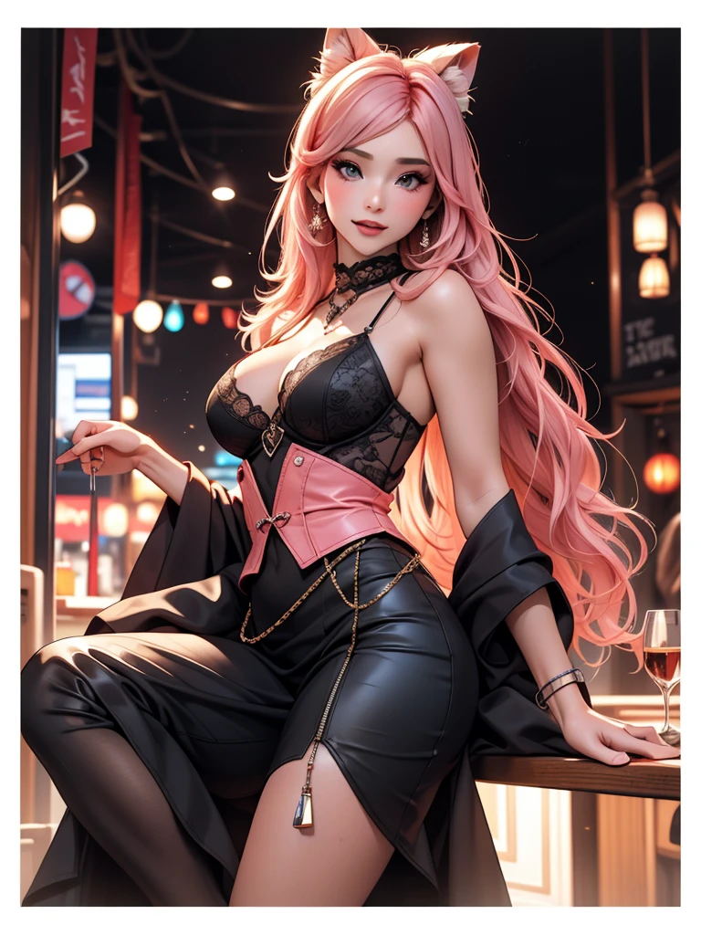 Full body photo, 1woman, Belle Delphine face, sexy slut, slutty thick curvy body, small breast, royal outfit, long pink hair, matte color scheme