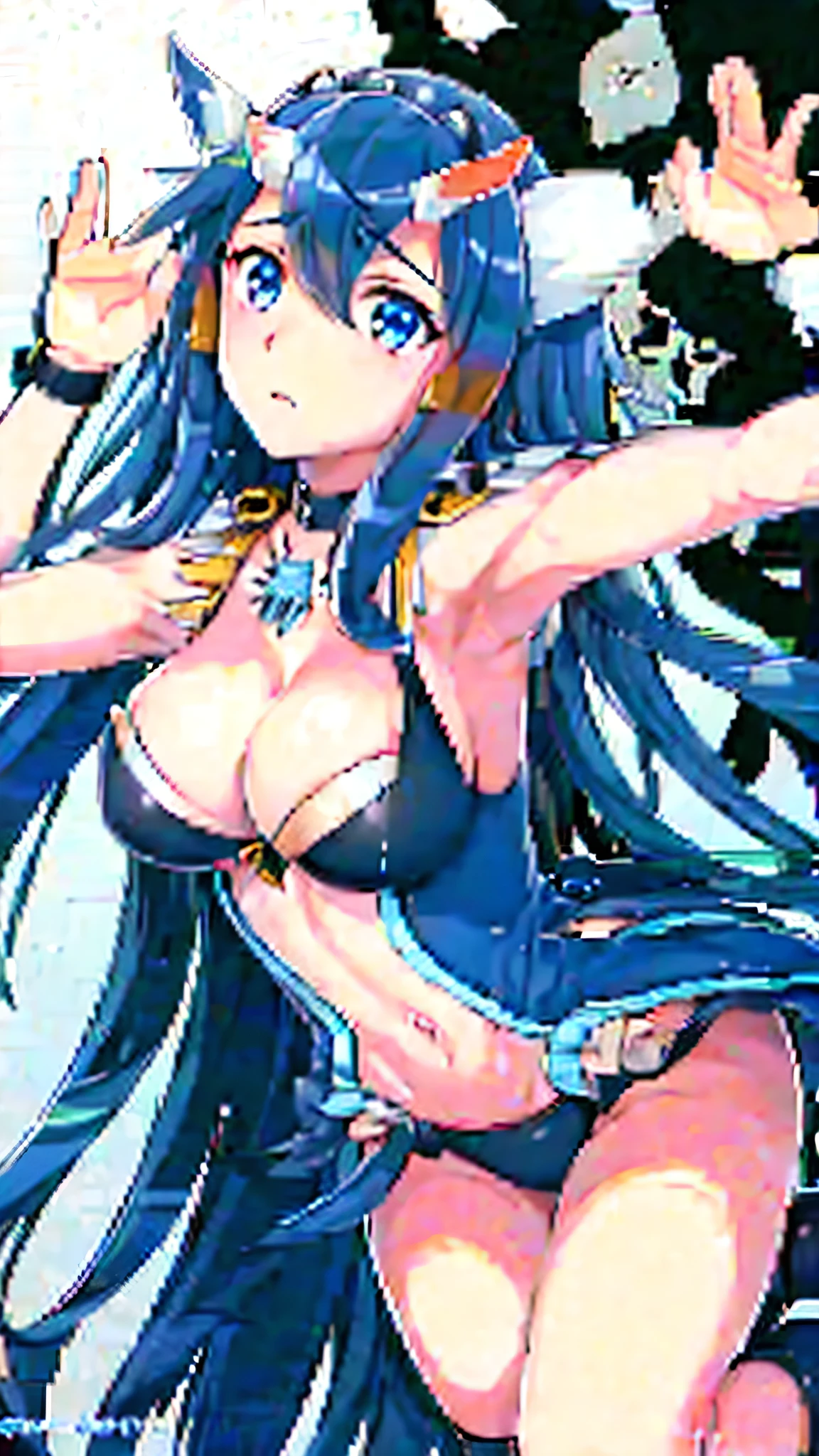 battleship princess、Black innerwear、Cleavage