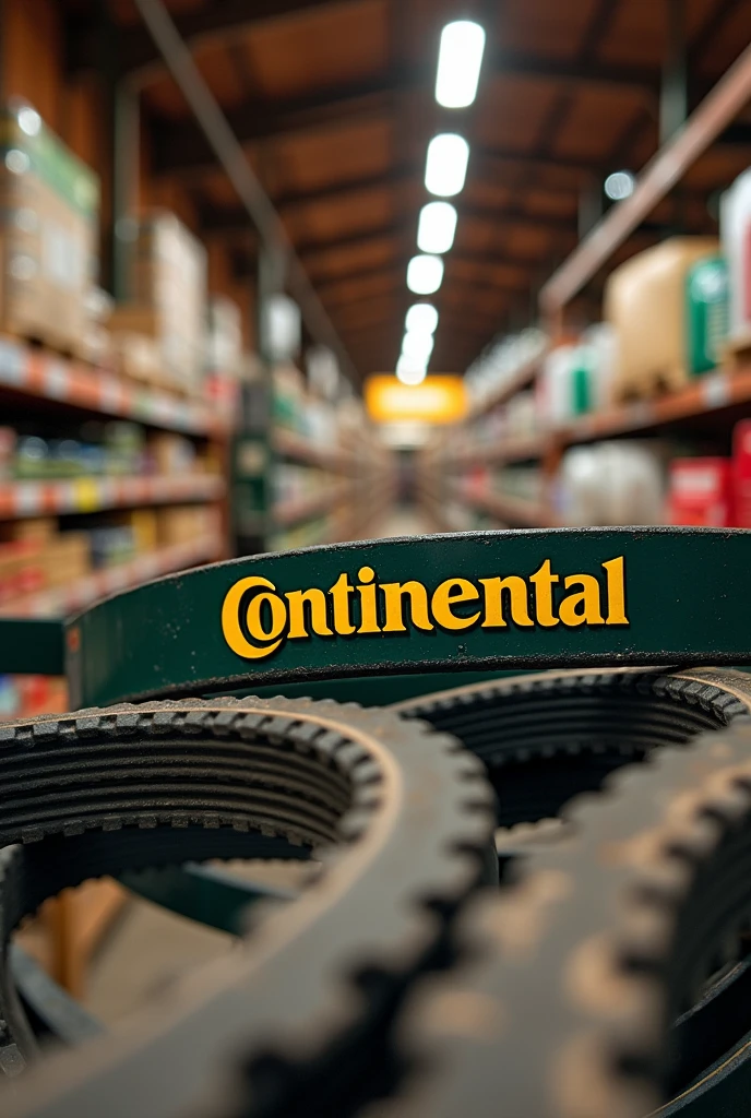 I need a Continental brand agricultural belt and in the background an agricultural store