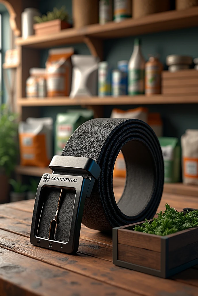 I need a Continental brand agricultural belt and in the background an agricultural store