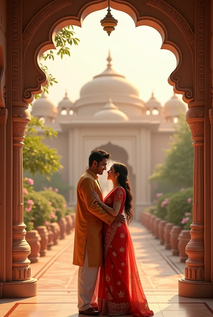 A couple in Vrindavan Prem Mandir