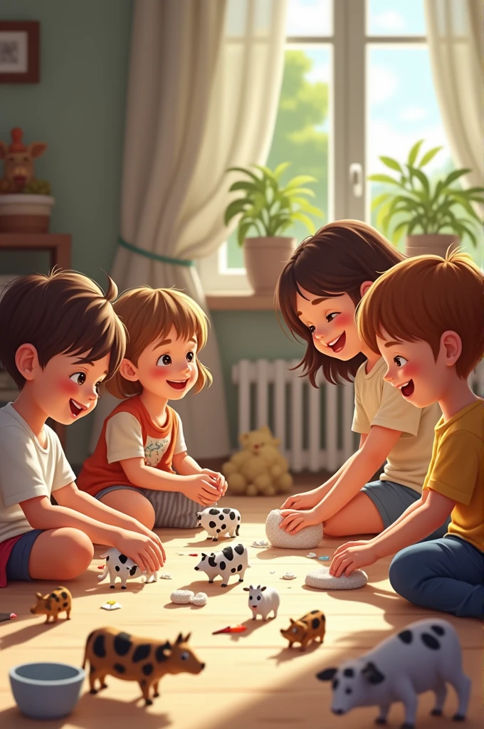 When you are at home, don't just sit back and watch your children make cows and buffaloes to play with.