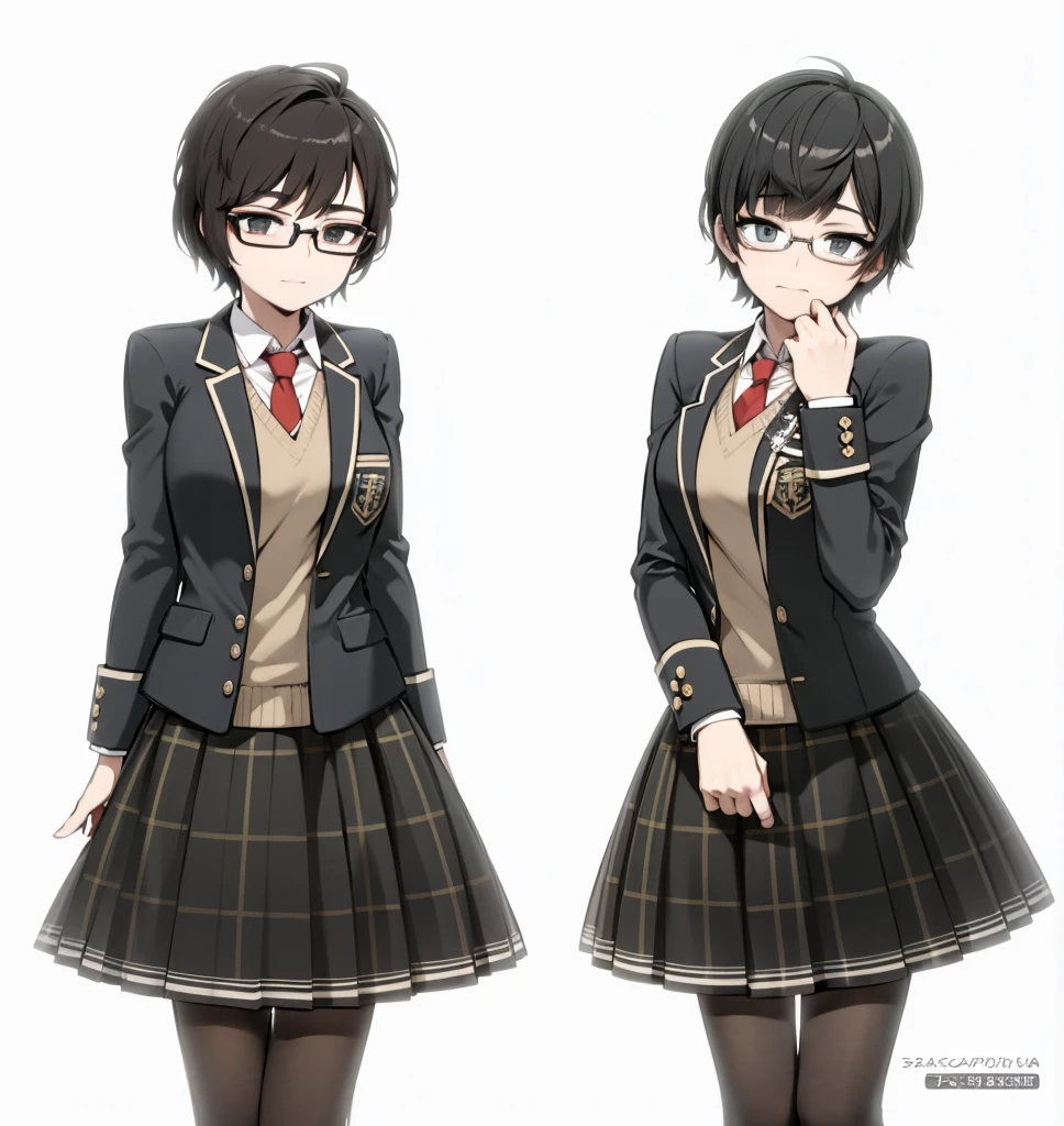 twins with short black hair and glasses