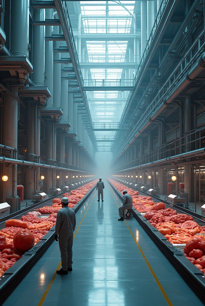 A large 3D printed meat production company