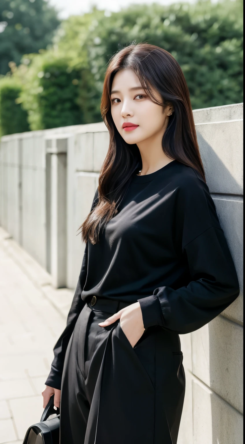 there is a woman with a black shirt and a white shirt, lee ji-eun, lee ji - eun, park ji-min, heonhwa choe, jaeyeon nam, kim hyun joo, sangsoo jeong, taejune kim, hwang se - on, female actress from korea, jia, shin min jeong, lulu chen, sha xi, gongbi