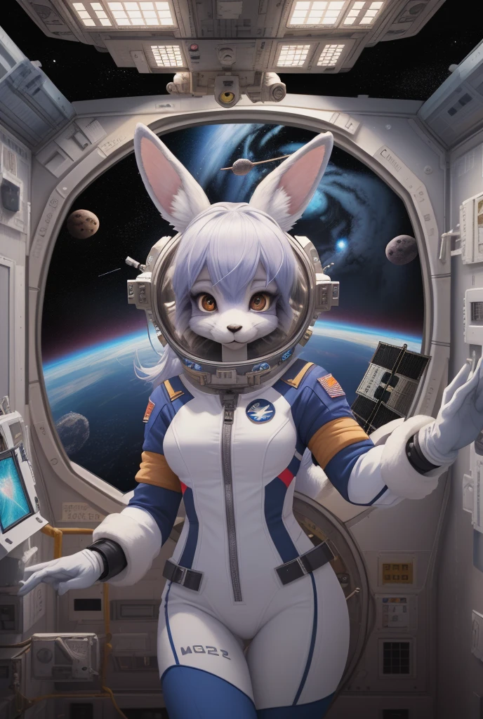 Mujer enorme tetona anime - style image of a woman in a space station rabbit , high resolution commission, pov art hairy, in a space station, in a space station, Lola Bunny Fanart, (SFW) Insurance for work, in the space station, in a space station llena de gente, star fox krystal, In a spaceship, furry fantasy art