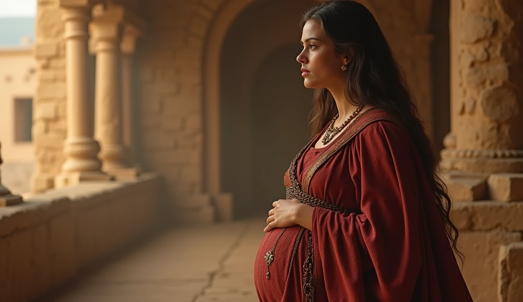(best quality: 1.4), (Ultra Highres: 1.2), (photorealistic: 1.4), (8k, RAW Photo: 1.2).The description of the Samaritan woman's physical appearance is not detailed in the biblical narrative, but her Samaritan origin suggests her he probably had similar characteristics to other people in the region. Without a historical-cultural context, the story of the Samaritan woman takes place in a period of ethnic and religious tensions between Samaritans and Jews. she is happily pregnant
