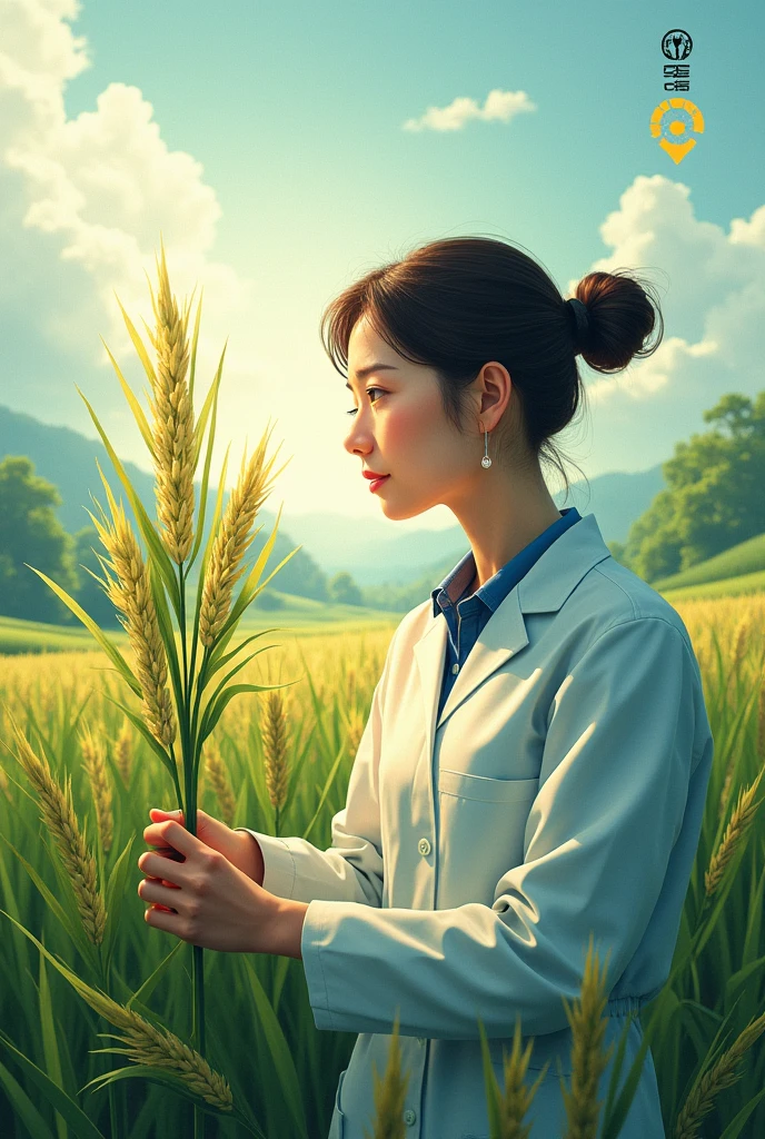 generate an image for scientific book cover regarding converting rice straw to bioenergy