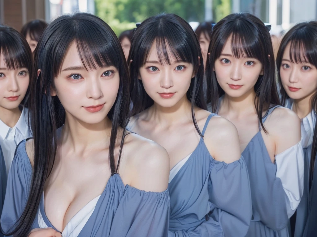 (((8k, 超High resolution, Highest quality, masterpiece))), (Insincere laughter), (avoid), (((22 years old)))、日本人Women、Beauty、Beautiful Skin、Semi-long hair、Black Hair、メイドWomen、Maid clothes、100 cute 、smile、High resolution、Soft Light、Beautiful detailed、Very detailed、eyes and face、Beautiful attention to detail、Wide-angle field of view、Depth of subject、top view、Full body description、Zoom out、(((Very detailed depiction of the double)))、(((multiple girl)))、((((6+girl))))、((((100))))、(((1000)))、((((100人のWomen))))、(((10000)))、(((Crowd Shot)))、(((women only)))、(((Women、The same face、perfection、Consistency)))、(((Big Breasts、H-cup、Deep valley)))、Matching clothes、(((Large Groups)))、(((Women増える、Double々game、Massive proliferation)))