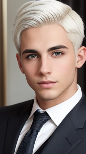A perfect young man, Jewish biblical, platinum hair, focus on the face