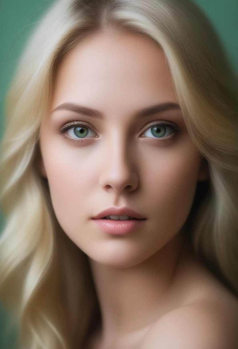 jeune femme blonde, yeux vert, realistic, portrait, plan large