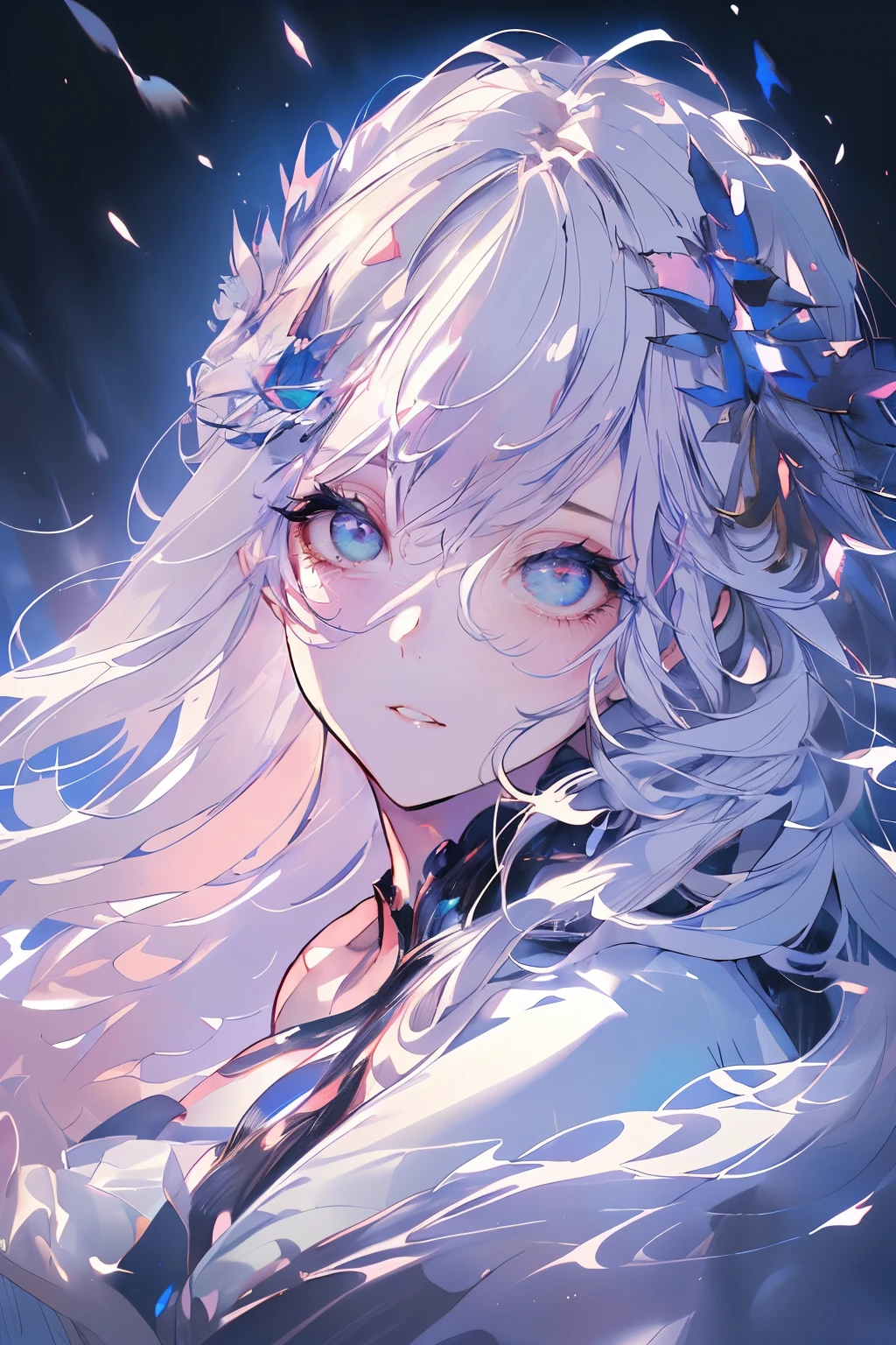 1girl, anime art style, beautiful detailed eyes, beautiful detailed lips, extremely detailed face, long eyelashes, elegant dress, flowing hair, atmospheric lighting, intricate background details,soft colors, muted tones, dramatic lighting, cinematic composition, ethereal, whimsical, dreamlike, masterpiece, (best quality,4k,8k,highres,masterpiece:1.2),ultra-detailed,(realistic,photorealistic,photo-realistic:1.37)