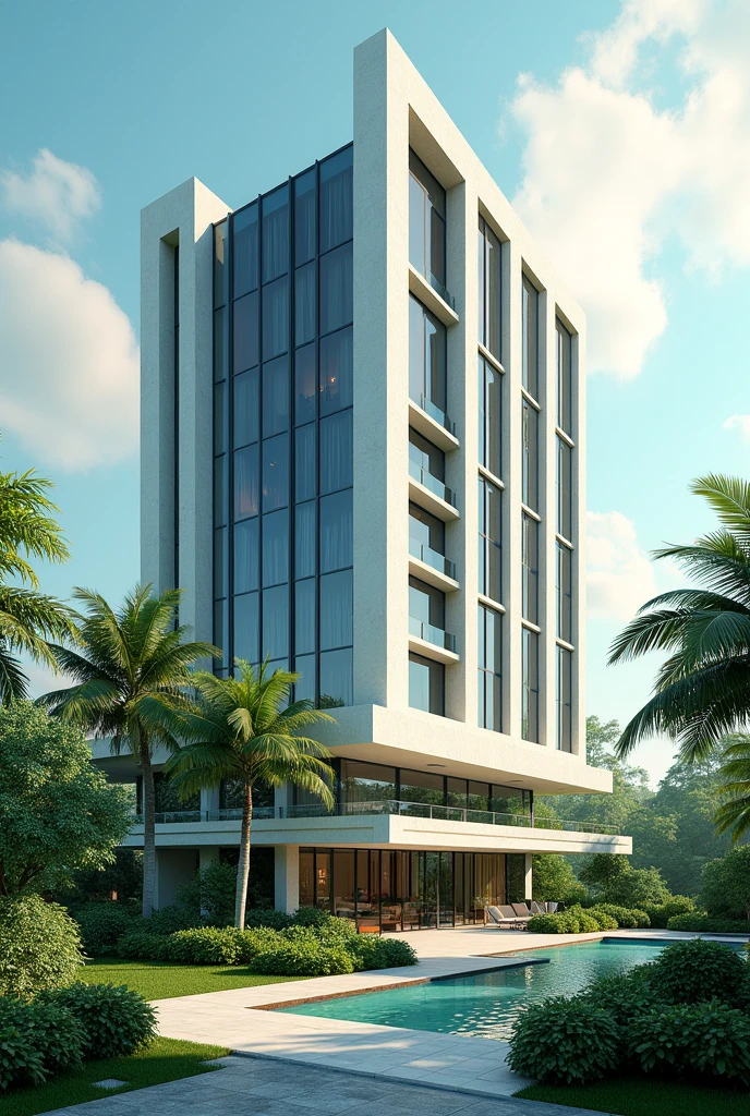 Give me an image of the Grand Bay building in Colombia in isometric perspective