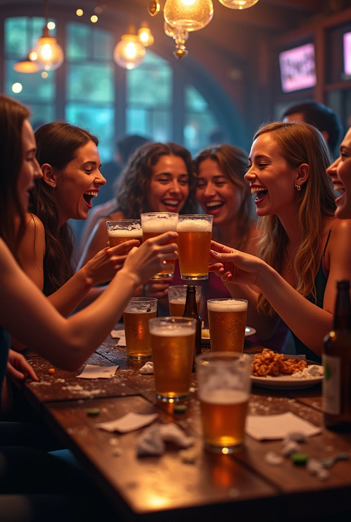 Friends on a drinking binge