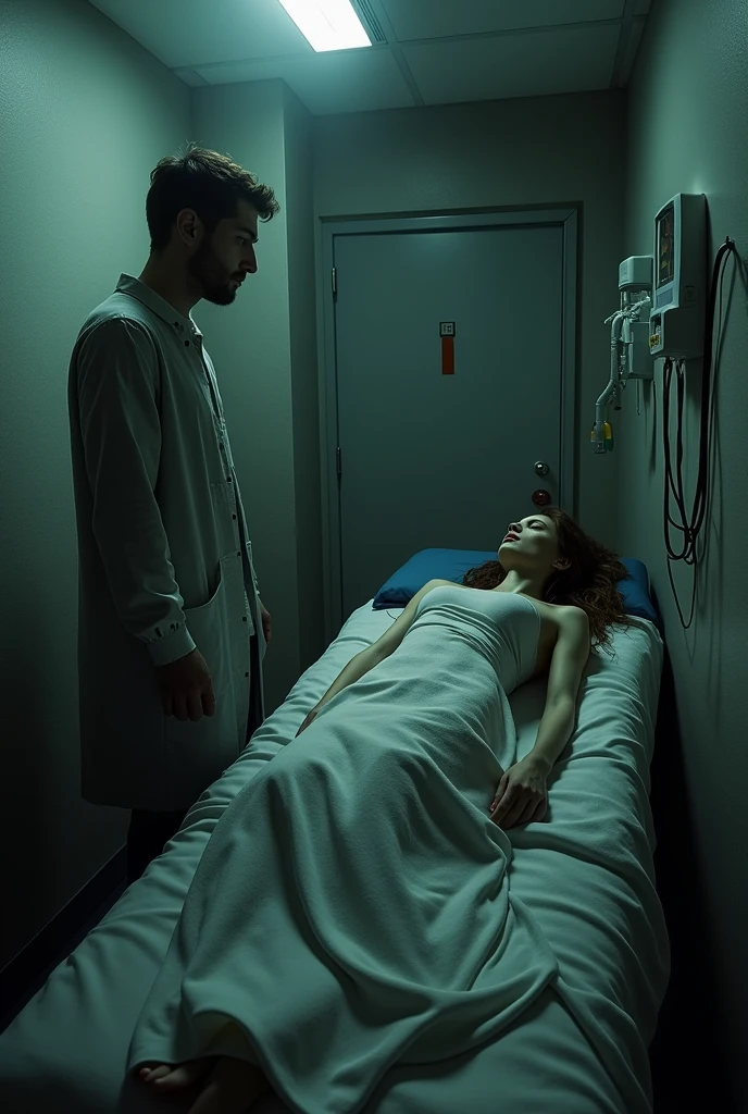 Ia creates an image of a man in the morgue and next to it is a body of a woman and I just find a letter