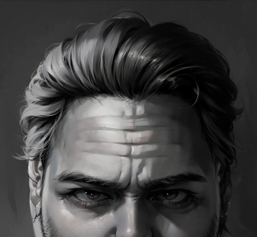 man, beard, poison, detailing, portrait, Picturesqueness, digital painting