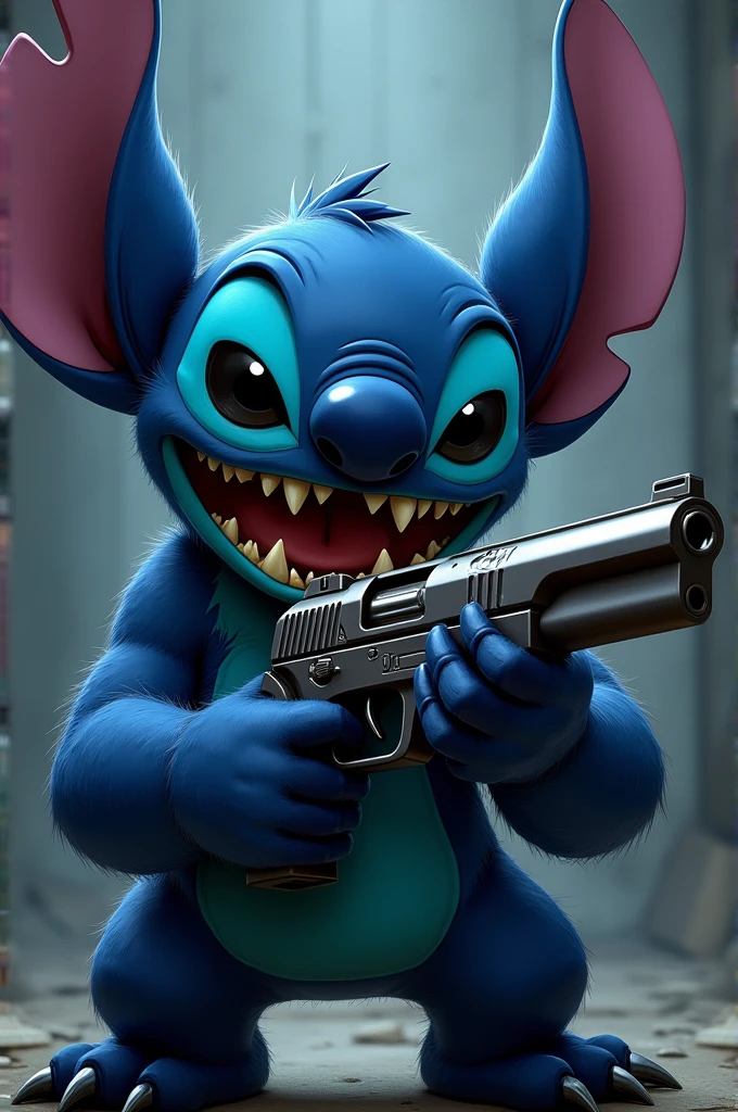 stitch bad guy with a gun