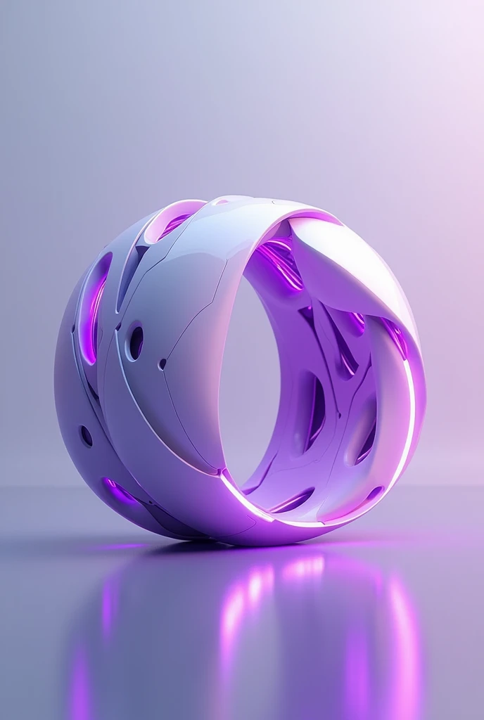 4D logo purple white 