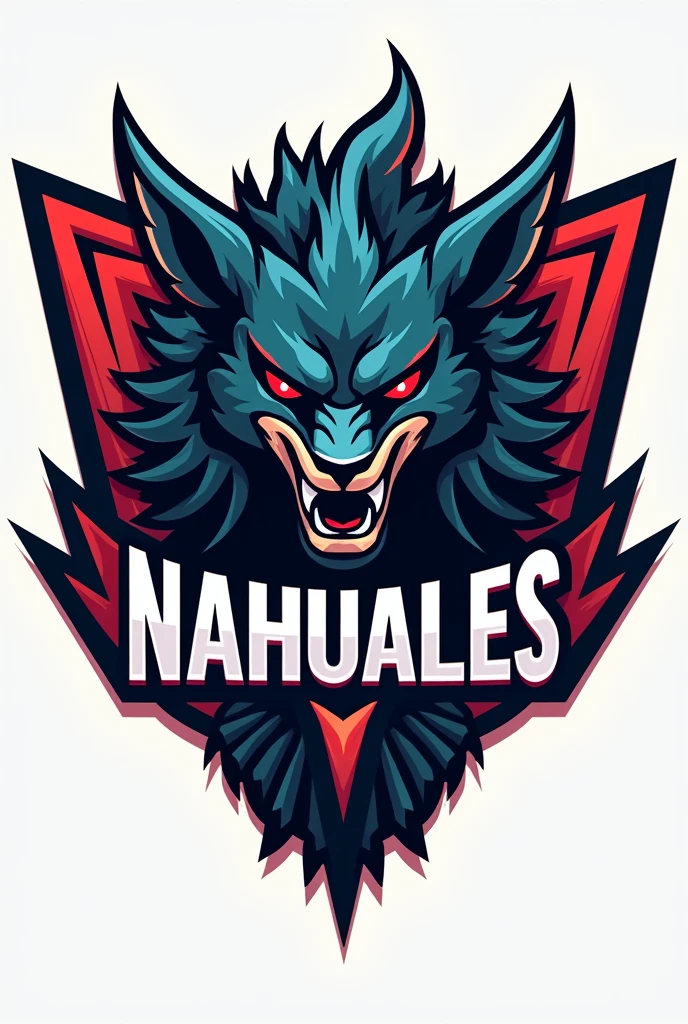 Vector sports logo with the name Nahuales