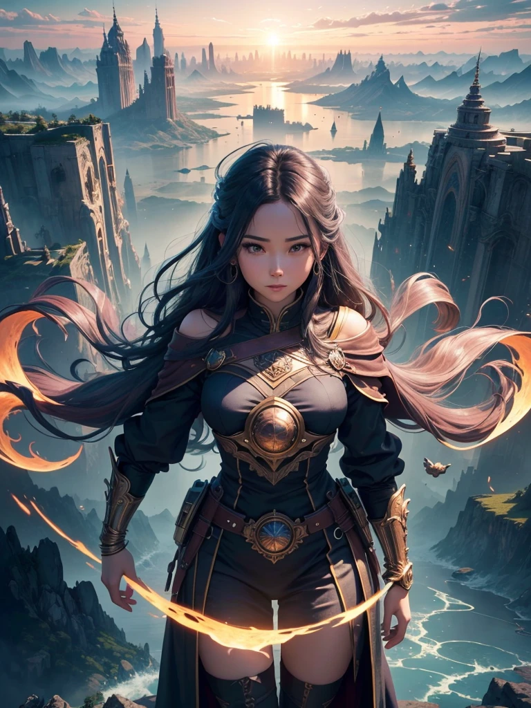 Best Quality,8k,Huge sky city,The Great Labyrinth in the Sky,mysterious,Multidimensional,A world beyond imagination,Different dimension,romantic,High Dimension,Fantasy,Skyscrapers,Different space,Nature,romantic,A world beyond imagination,Dream world,Huge river,masterpiece,最高masterpiece,perfection,