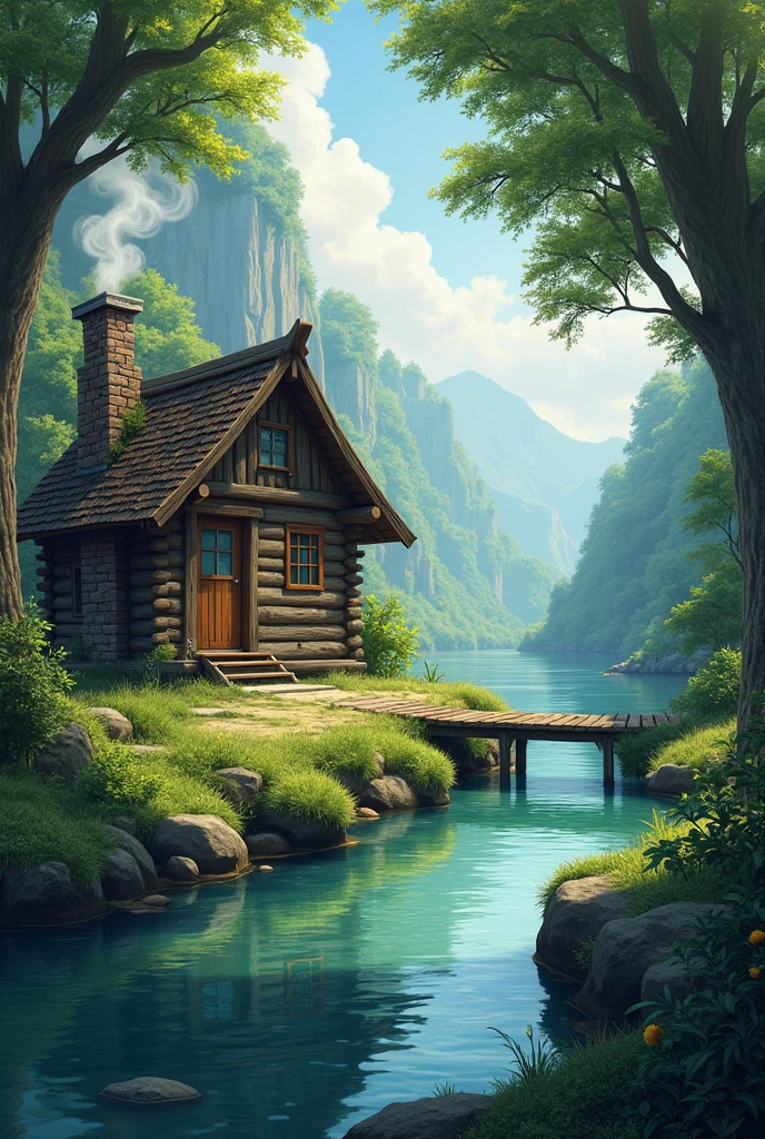 hut by the river