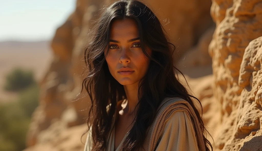 (best quality: 1.4), (Ultra Highres: 1.2), (photorealistic: 1.4), (8k, RAW photo: 1.2). The description of the Samaritan woman's physical appearance is not detailed in the biblical narrative, but her Samaritan origin suggests she likely had similar characteristics to other people in the region. Without historical-cultural context, the story of the Samaritan woman. she is thoughtful