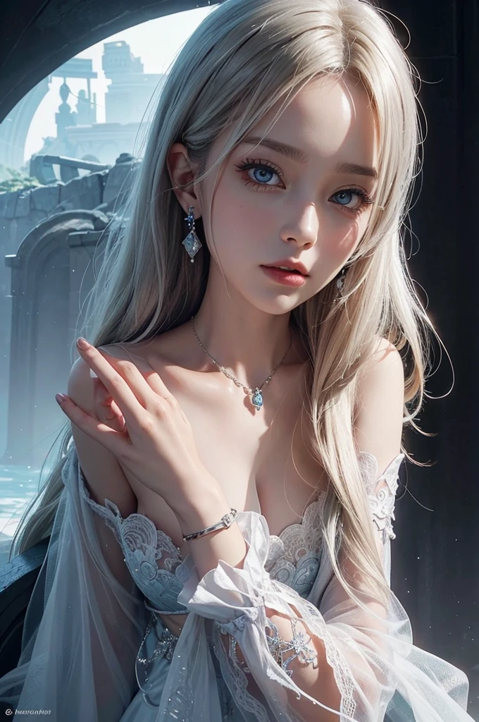 Here’s the updated character design for Seraphine Gaze as a villain:
**Name**: Seraphine Gaze
**Role**: Villain
**Appearance**: Seraphine Gaze remains a stunning beauty with long, flowing blonde hair in soft waves and piercing blue eyes that seem to see right through people. Her delicate yet striking features are enhanced by an air of cold, calculating elegance.
**Outfit**: Seraphine continues to wear flowing, ethereal dresses in shades of white, silver, or pale blue. However, there's now an underlying sense of menace in her style. Her jewelry, adorned with the eye motif, appears more ominous. The eye-shaped pendant around her neck, earrings, and bracelet give off a subtle but unsettling glow, as if they’re always watching and waiting.
**Powers and Abilities**: Seraphine's powers are rooted in her ability to control and manipulate the minds of others. Through her eye-shaped jewelry, she can peer into the minds of her targets, uncovering their deepest fears, desires, and secrets. With a mere glance, she can plant suggestions, twist thoughts, and bend the will of others to her own, turning them into unwitting pawns in her schemes. Her ability to foresee the future or past through her jewelry also makes her a formidable strategist, allowing her to stay several steps ahead of her enemies.
**Personality**: Seraphine is cold, manipulative, and power-hungry. She enjoys playing with the minds of others, taking pleasure in bending them to her will and watching as they unwittingly carry out her desires. Her calm and serene exterior hides a deeply calculating and ruthless nature. She sees people as mere tools to be used and discarded as she sees fit, and she has no qualms about doing whatever it takes to achieve her goals.
Would you like any further adjustments or additions to Seraphine Gaze's character?