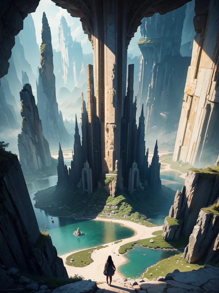 Best Quality，8k，Huge underground city，Underground Labyrinth，mysterious，Multidimensional，A world beyond imagination，Different dimension，romantic，High Dimension，Fantasy，Different space，Nature，romantic，A world beyond imagination，Dream world，Skyscrapers，Huge river，masterpiece，最高masterpiece，perfection，