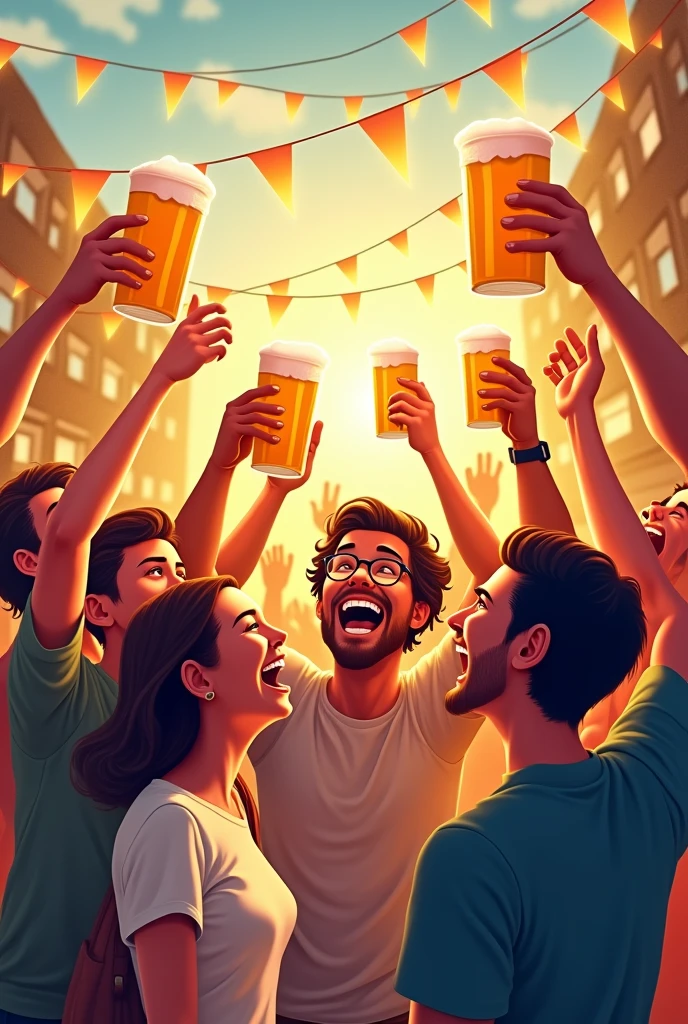 Make to illustrator "Drink beer free tomorrow"