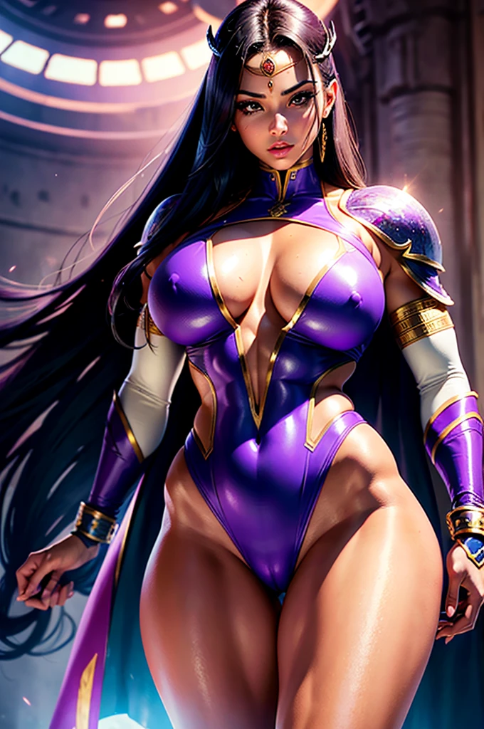 A perfect sexy, very thin, Panas, delicious and beautiful, with exuberant and very young features, extremely erotic sensual android, strong cybernetic warrior with black African and oriental features, Japanese and Chinese, Soft Face, sexy e angelical, boca muito big fit ass com lábios grossos e carnudos estilo afro bem aberta com a língua de for a bem sexy, mixed with the clone of the Greek warrior goddess Athena, with huge super ultra mega giant breasts, extremely dark-skinned with golden skin, lábios big fit asss carnudos e grossos, extremely thin waist, very tanned and sweaty, gigantic ass, big fit ass, huge ass, steep, HARD AND MUSCULOUS, Purple colored eyes, with barcode tattoos, transformed into an erotic and super sensual and extremely super ULTRA HIPER mega muscular astronaut goddess, fitness, with a huge and swollen, face perfect, bodybuilder, hypertrophied fit bodybuilder and weightlifter, very muscular thighs and super intensely muscular abdomen, administrator and leader, noble queen goddess wearing sexy futuristic battle armor uniform with long flowing cape