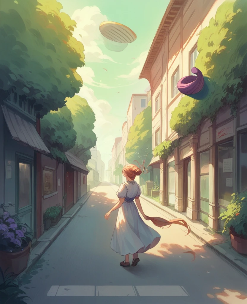 Top Quality, 1girl, (Skin Hollow), (Large breast), (Day), Bright, Background blur, Outdoors, (Street:0.6), (Hair:1.5), (Blouse:1.5), Gorgeous, (Hair Float:1.5), Soft light, Wind, Garden, Street