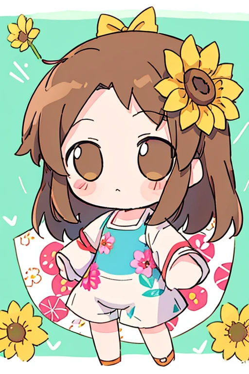 Estilo Momoko Sakura, Kawaii Design, chibi, , playa, swimsuits, Sunflower, 