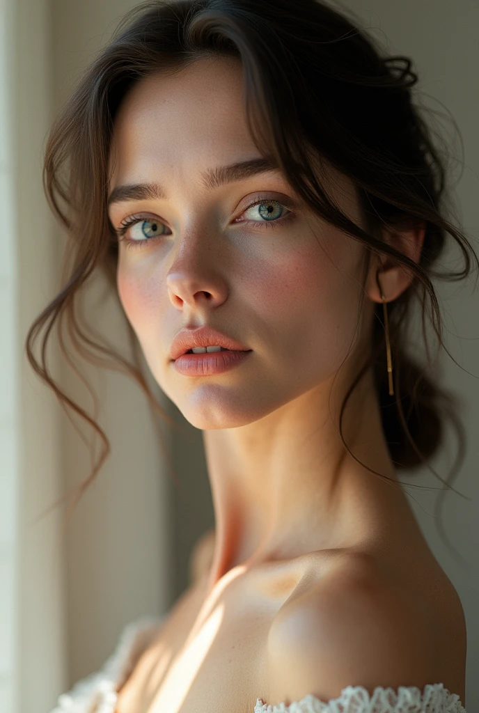 (photorealism:1.2), beautiful woman, French, Bare