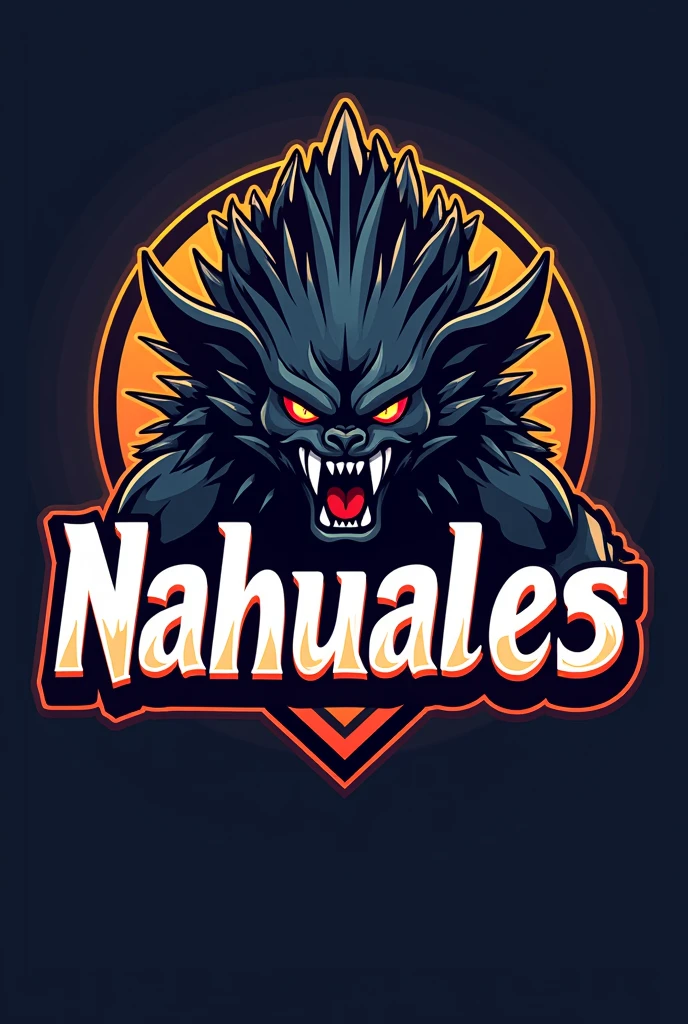 Vector sports logo with the name Nahuales