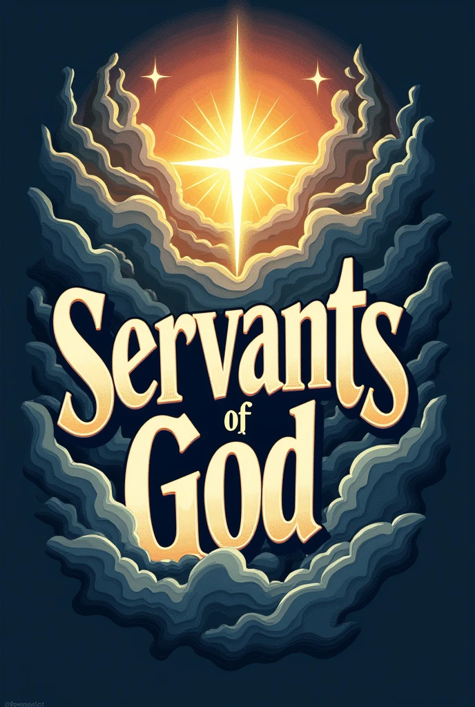 Writing for Servants of God shirt lettering