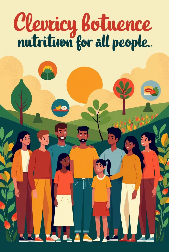 Poster about "together with adequate nutrition for all"