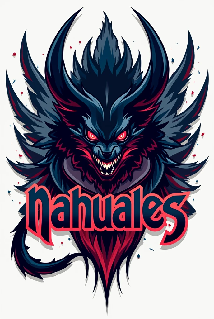 Vector sports logo with the name Nahuales 