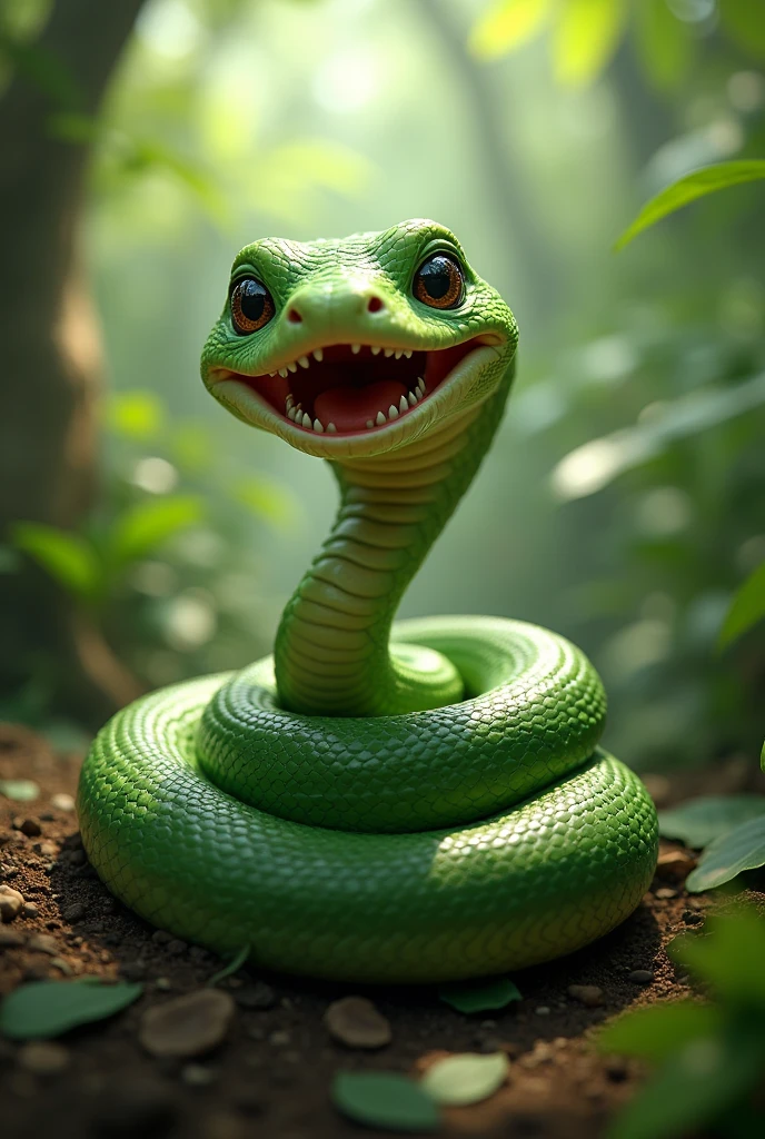 A Laughing baby Anaconda