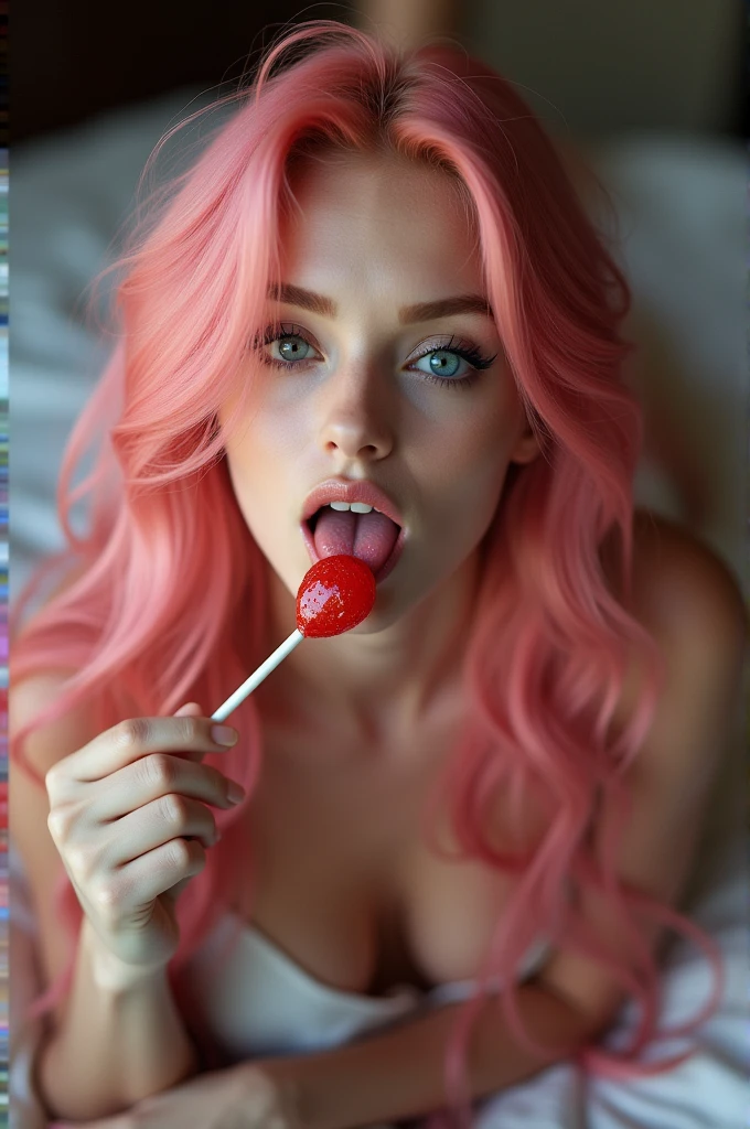 a girl, Anya Forger, Spy x Family, Anya Forger, pink  hair, naked, sexly, Unclothed, new, breasts small, small ass, , sucking a dick, dick in mouth, Deep Throat, blow job, sucking dick,