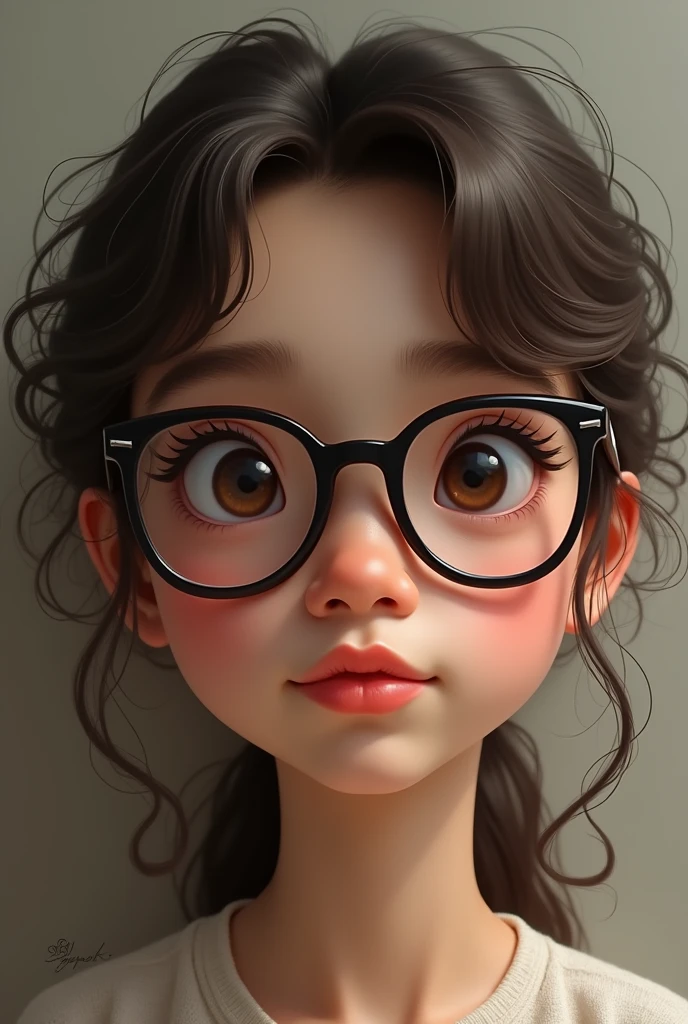 I WANT YOU TO DO TO ME, I HAVE A ROUND FACE WITH LARGE SQUARE GLASSES, big brown eyes. SILKY HAIR BUT IT IS CURLY AND THICK LIPS. THE NOSE WITH A LITTLE BALL IN THE NOSE