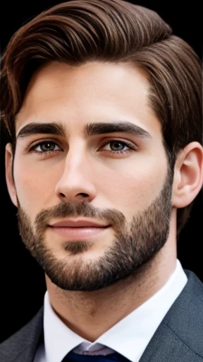  A handsome biblical Jewish man with brown hair focus on the face 