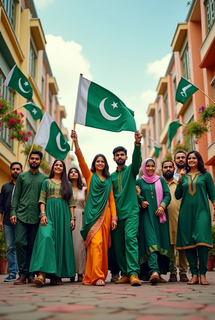 A post where Punjab College is wishing its students a happy Pakistan Independence Day