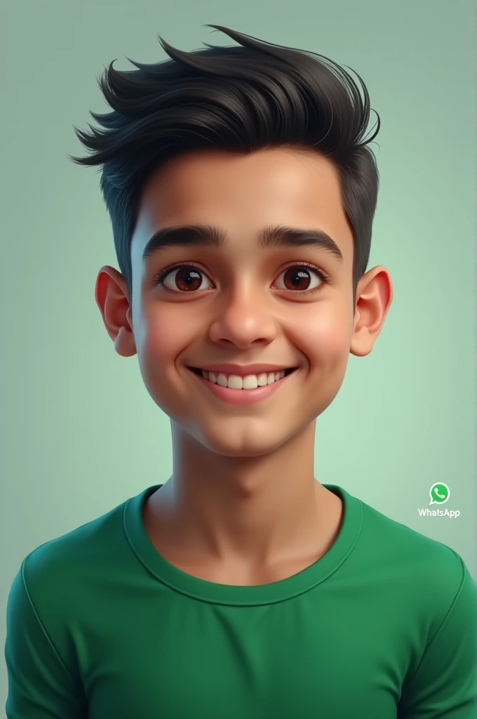Green shirt DP what's app with the name of Shahzaib Ali 
