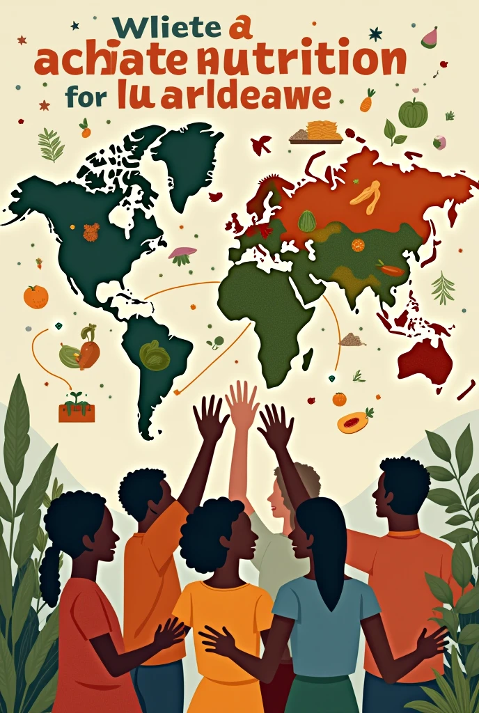 poster about together with adequate nutrition for all