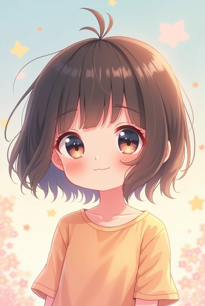 A cute girl anime with cute baby cut hairstyles