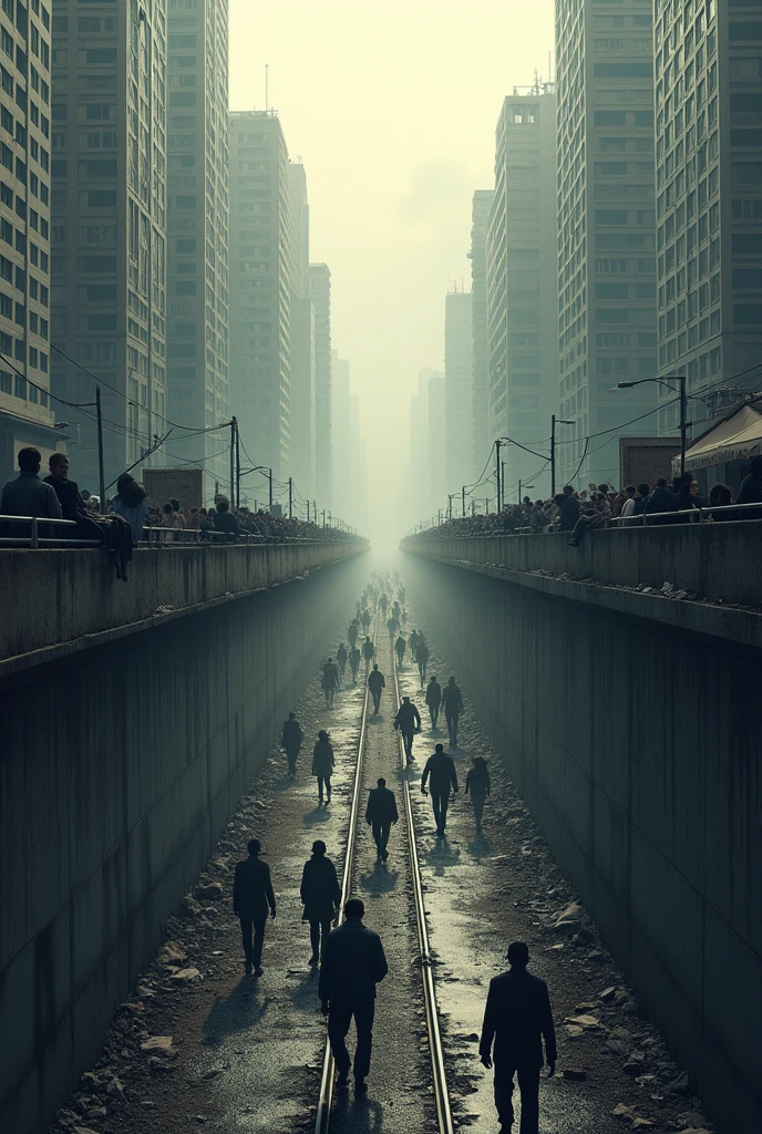 Create an image that represents socio-spatial segregation 
