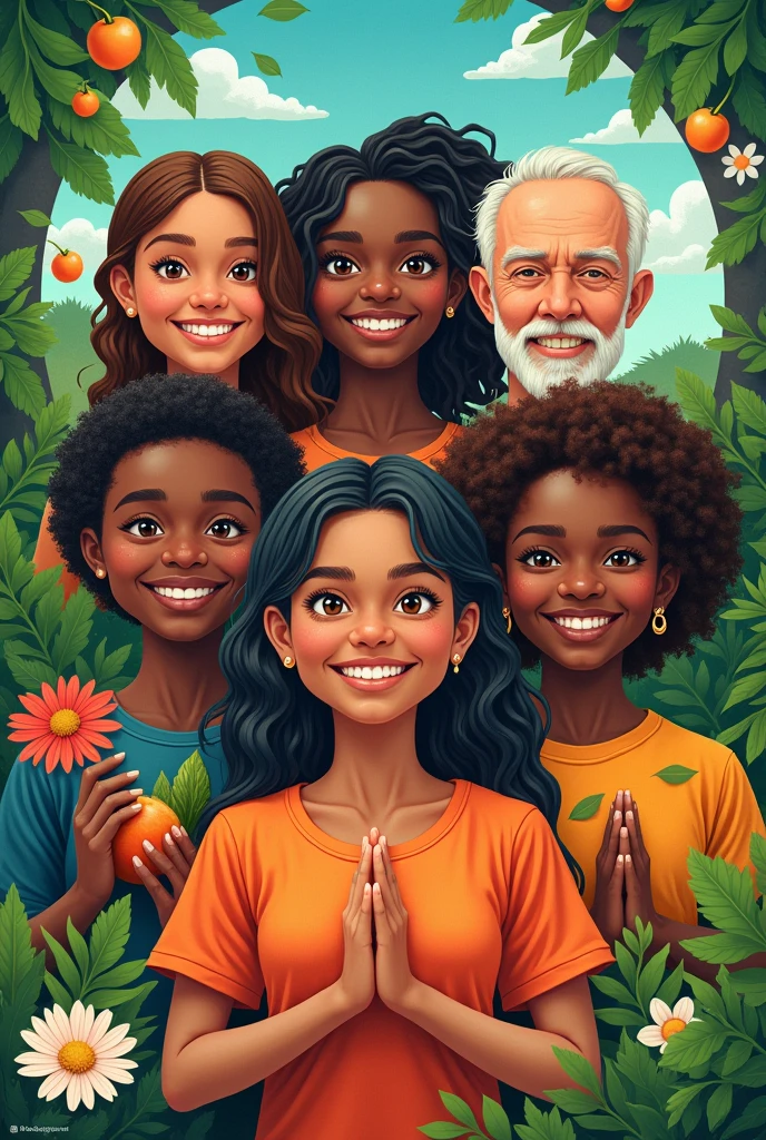 poster about together with adequate nutrition for all
