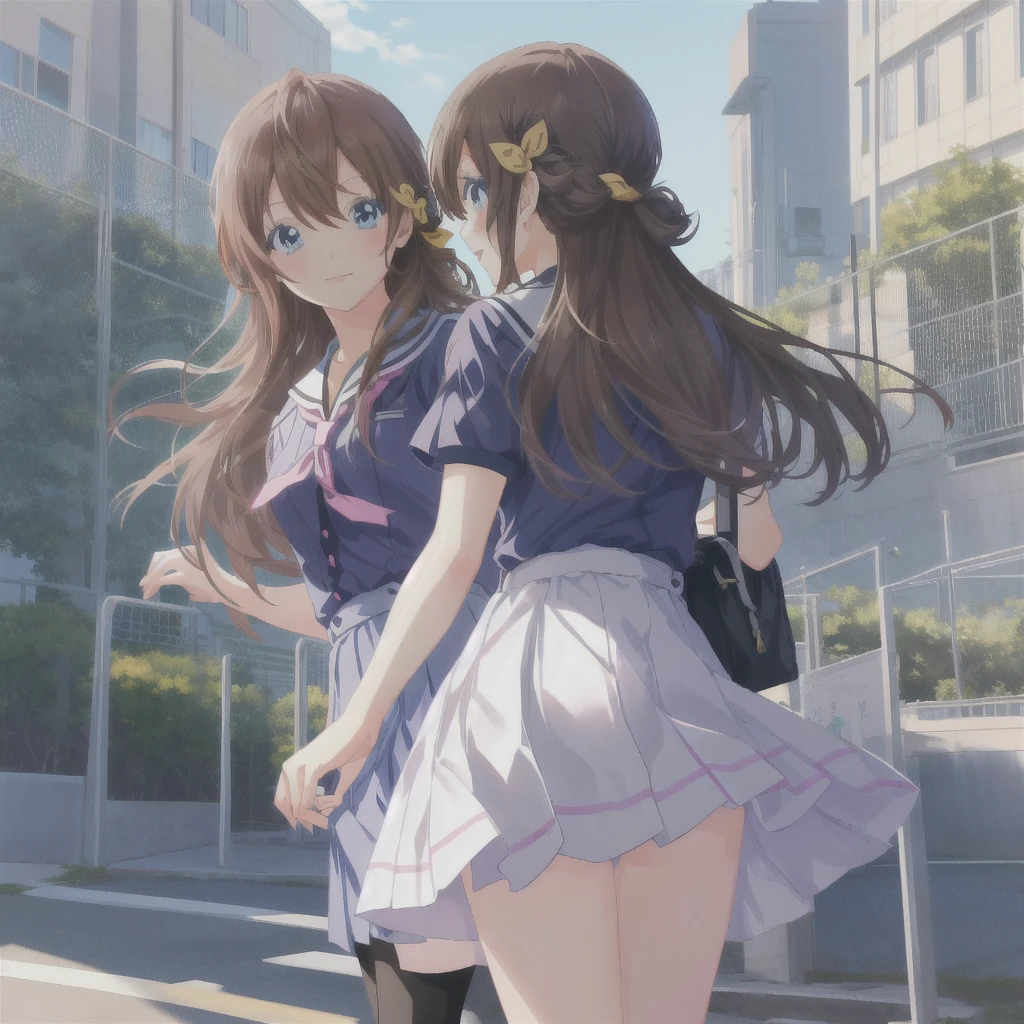 バックパックと背中にバックパックを持つAnime女の子, dress, , a hyperRealistic school girl, 美しいAnime女子高生, Anime Moe Art Style, 魅力的なAnime女の子, hyperRealistic school girl, かわいいAnime女の子, かわいいAnime女の子, しゃがんでいる美しいAnime女の子, 若いAnime, Realistic school girl, Anime