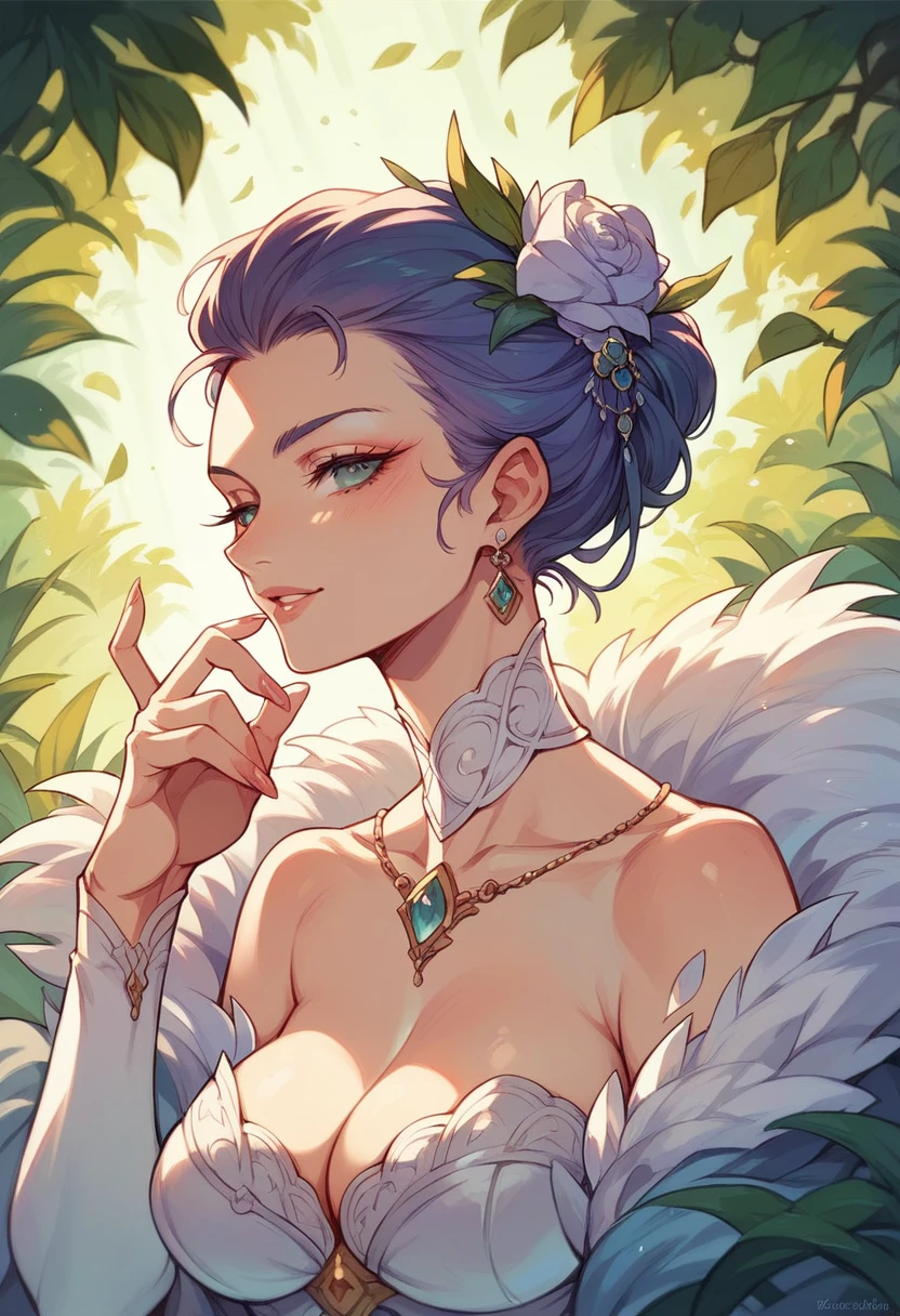 parakeet human; glitter